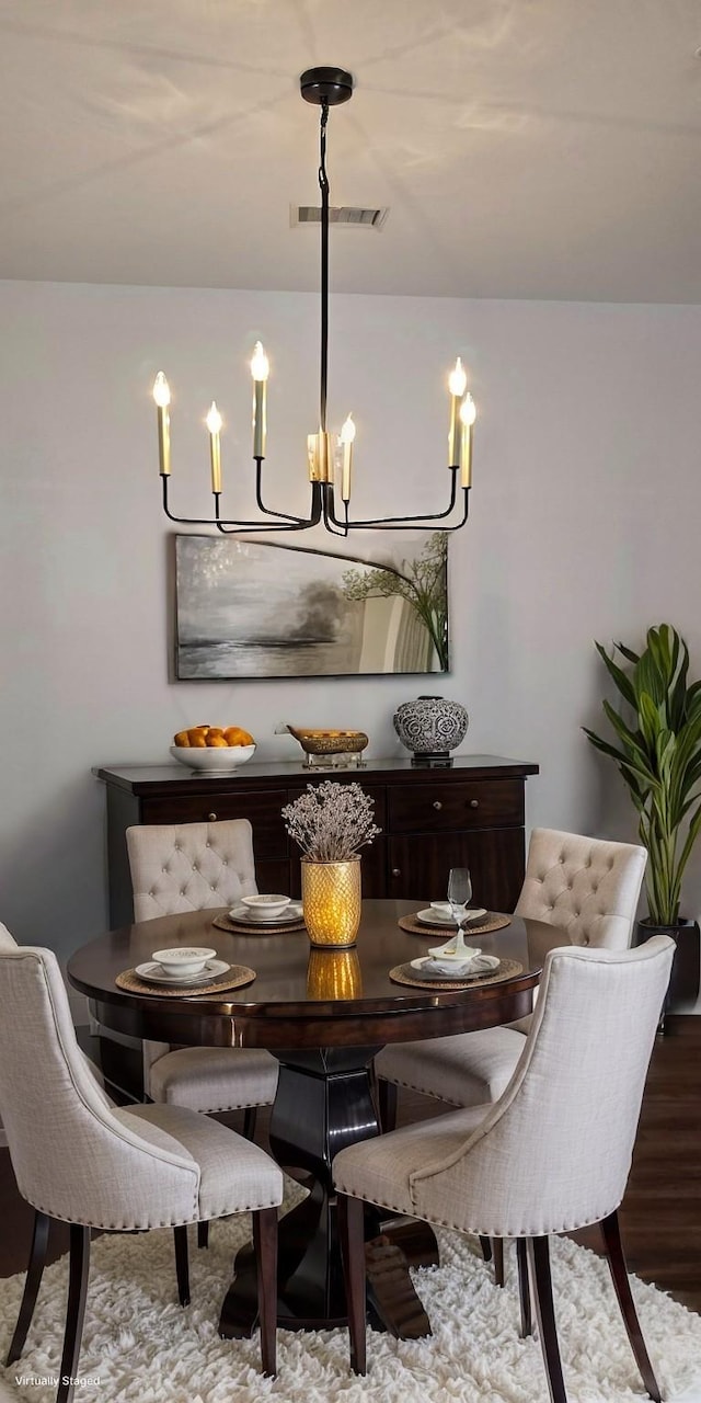 8047 Bienville Dr Unit X6, Nashville, TN 37211 - dining area featuring a chandelier and wood finished floors