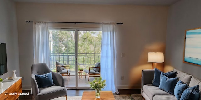 8047 Bienville Dr Unit X6, Nashville, TN 37211 - living area featuring baseboards and wood finished floors