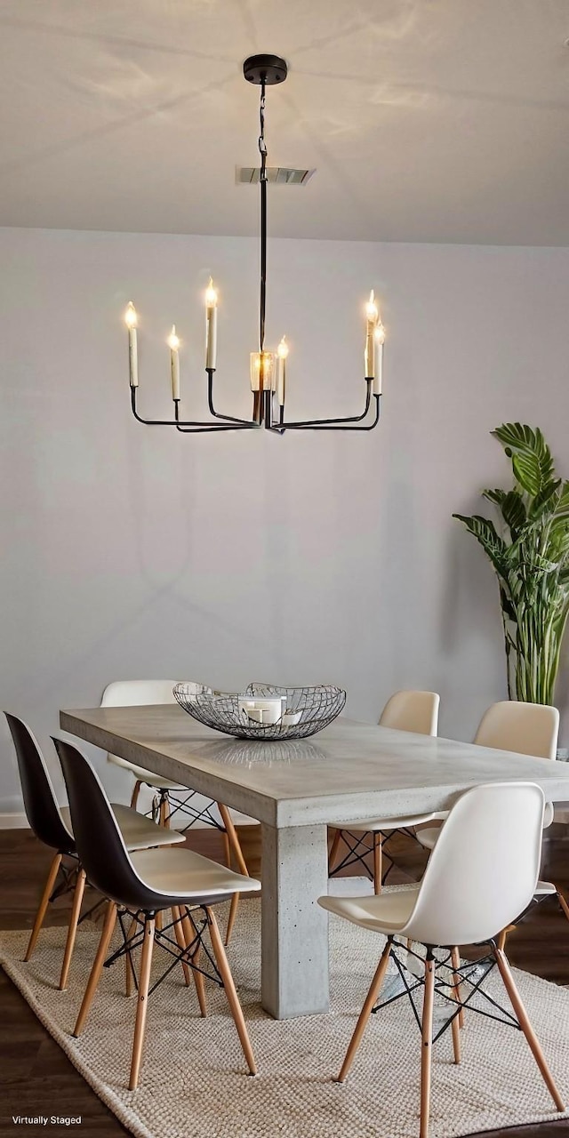 8047 Bienville Dr Unit X6, Nashville, TN 37211 - dining space with a chandelier and wood finished floors