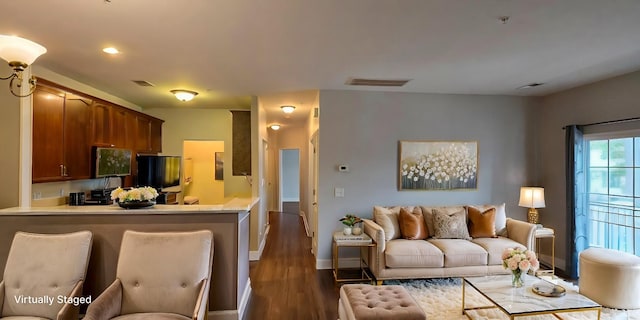 8047 Bienville Dr Unit X6, Nashville, TN 37211 - living area with dark wood finished floors and baseboards