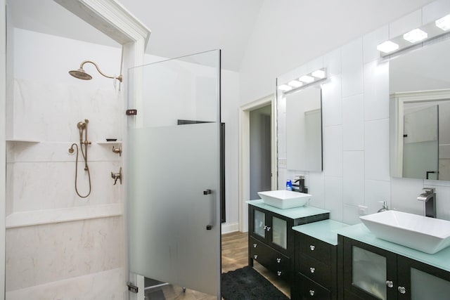 4512 General Forest Cir, Bon Aqua, TN 37025 - full bath with a walk in shower, two vanities, and a sink