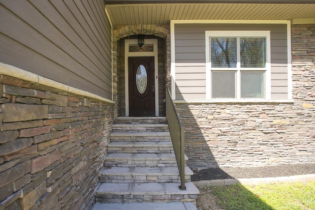 4512 General Forest Cir, Bon Aqua, TN 37025 - property entrance featuring stone siding