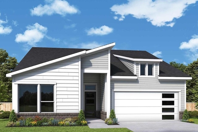 1318 Linn Cove Ct, Gallatin, TN 37066 - view of front of property with a shingled roof, concrete driveway, and fence