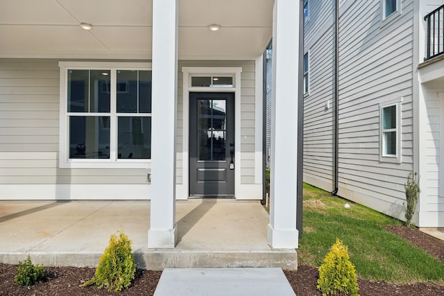 property entrance with a porch