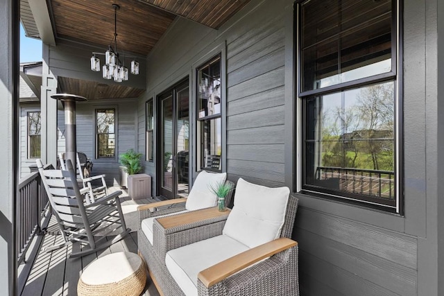 view of patio featuring a porch