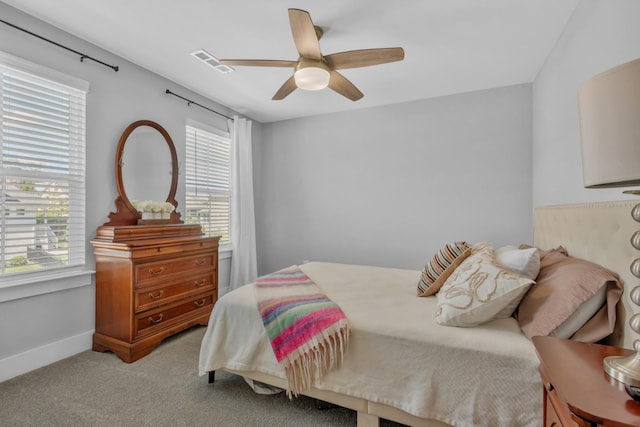 779 Newcomb St, Franklin, TN 37064 - bedroom with multiple windows, light carpet, baseboards, and a ceiling fan