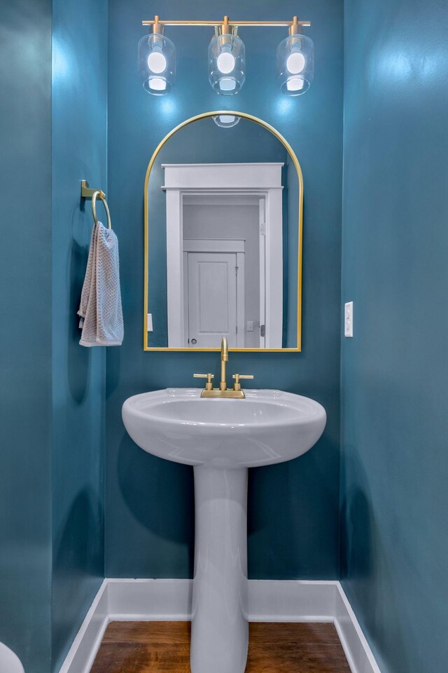 779 Newcomb St, Franklin, TN 37064 - bathroom with baseboards and wood finished floors