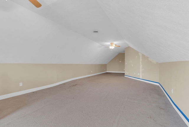 1967 Overland Dr, Chapel Hill, TN 37034 - bonus room with a ceiling fan, vaulted ceiling, carpet flooring, and baseboards