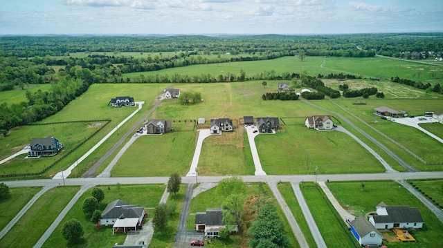 bird's eye view featuring a rural view