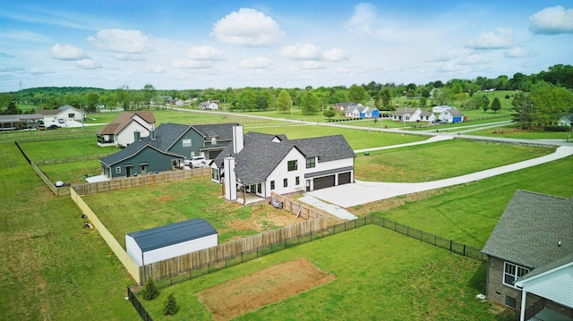 bird's eye view with a residential view
