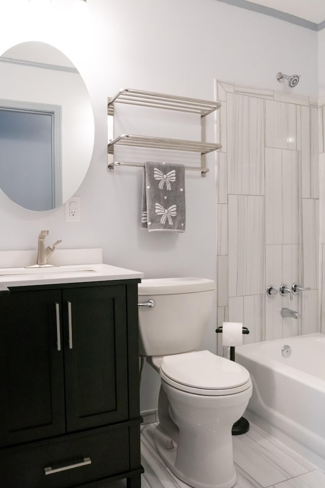 1203 W White Oak Dr, Cookeville, TN 38501 - bathroom featuring vanity, shower / bathing tub combination, and toilet