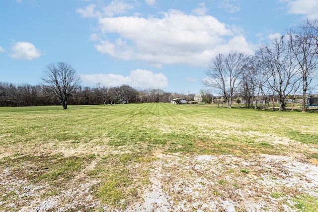 view of yard featuring a rural view