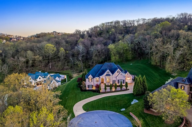 700 Pendragon Ct, Franklin, TN 37067 - drone / aerial view with a wooded view