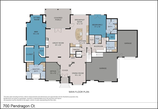 700 Pendragon Ct, Franklin, TN 37067 - floor plan
