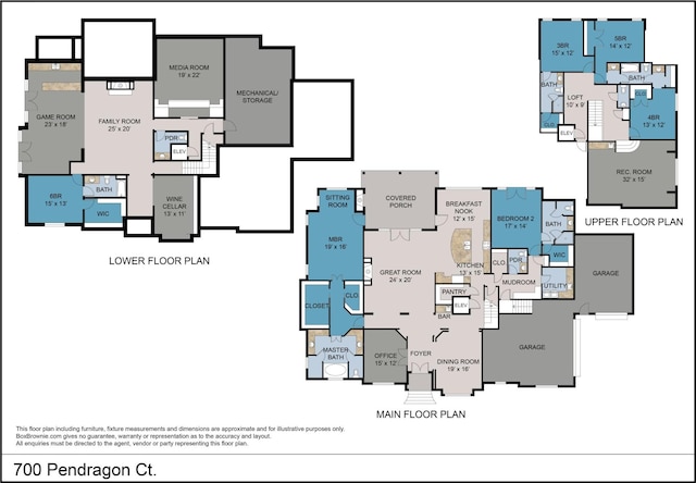700 Pendragon Ct, Franklin, TN 37067 - floor plan