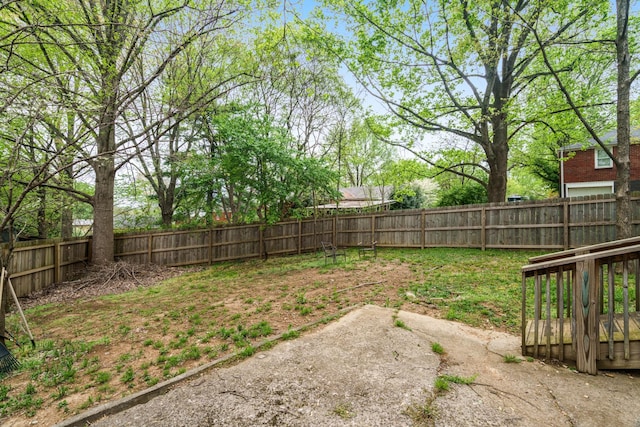 view of fenced backyard