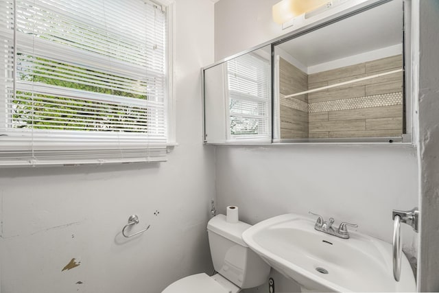 bathroom featuring a sink and toilet