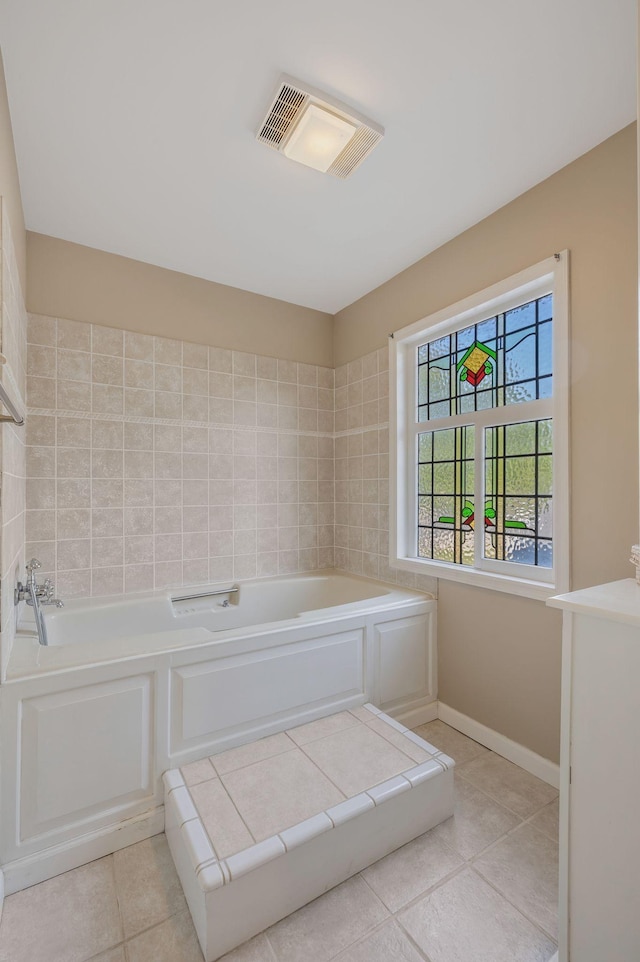 125 Sunnyside Ln, Columbia, TN 38401 - bathroom featuring a bath, tile patterned flooring, and visible vents