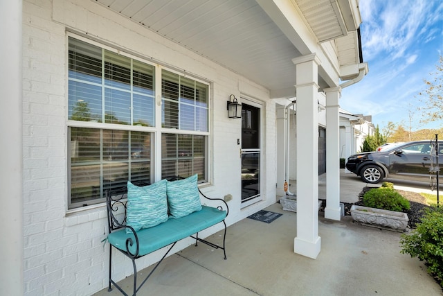 view of patio featuring covered porch