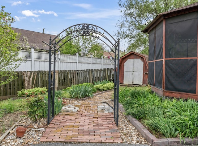 3720 Priest Lake Dr, Nashville, TN 37217 - view of yard featuring an outbuilding, a shed, and a fenced backyard