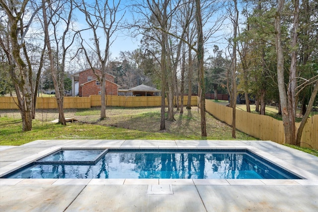 819 Davidson Dr, Nashville, TN 37205 - view of swimming pool with a fenced backyard, a fenced in pool, and a hot tub
