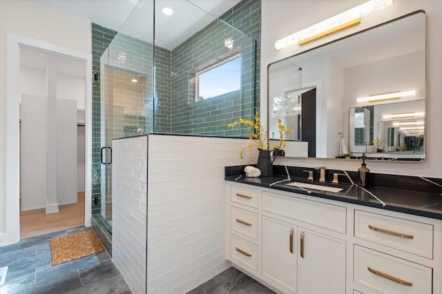 819 Davidson Dr, Nashville, TN 37205 - bathroom featuring vanity and a stall shower