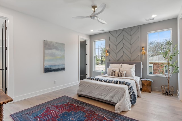 819 Davidson Dr, Nashville, TN 37205 - bedroom with recessed lighting, visible vents, baseboards, and wood finished floors