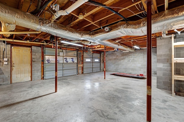 1719 Wynnewood Dr, Chapmansboro, TN 37035 - unfinished basement with concrete block wall