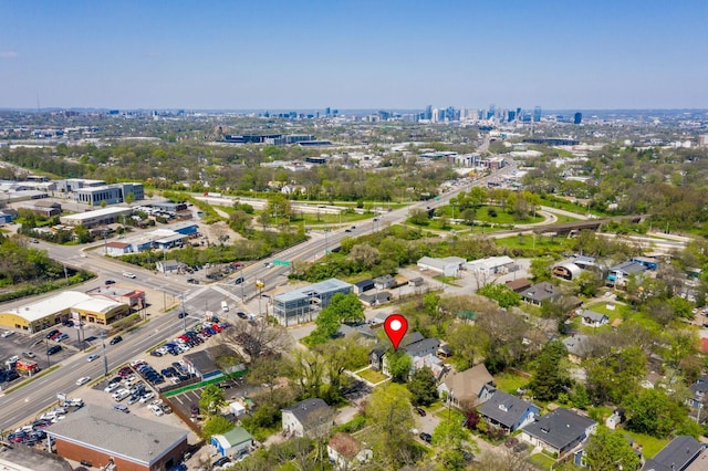 aerial view featuring a city view