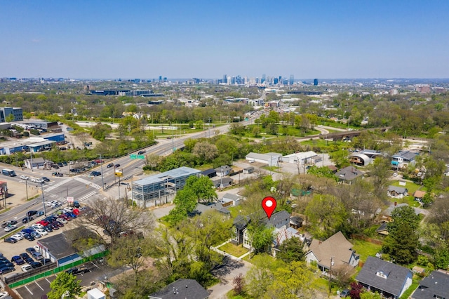 aerial view with a view of city