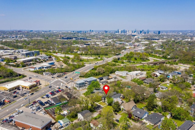 drone / aerial view featuring a view of city