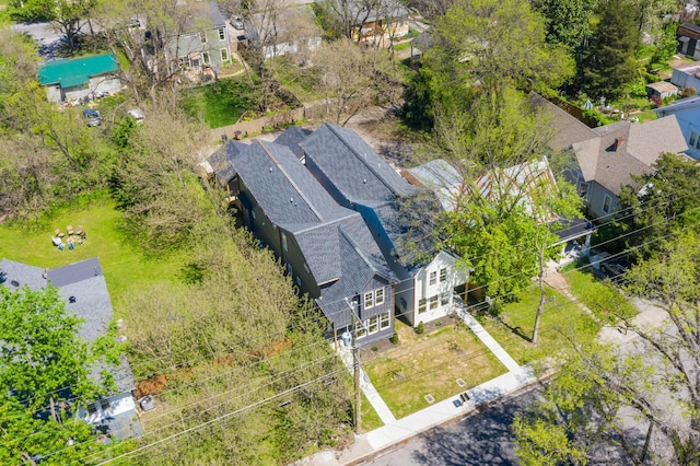 aerial view with a residential view