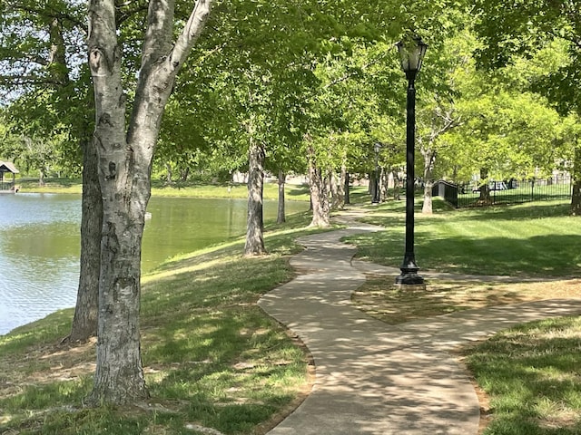 265 Gray Hawk Trl, Clarksville, TN 37043 - view of property's community with a lawn, fence, and a water view