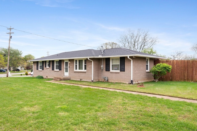 5007 Bonnalynn Dr, Hermitage, TN 37076 - single story home with brick siding, a front yard, and fence