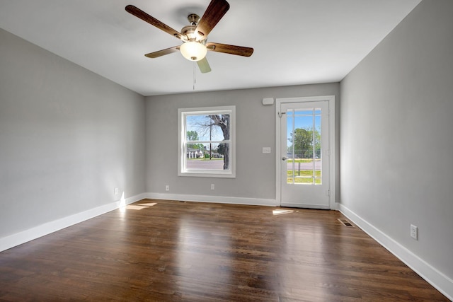 701 Santa Fe Pike, Columbia, TN 38401 - empty room featuring baseboards, a ceiling fan, and wood finished floors