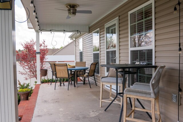 4769 Ellen Cir, Cookeville, TN 38501 - view of patio / terrace with outdoor dining space and a ceiling fan