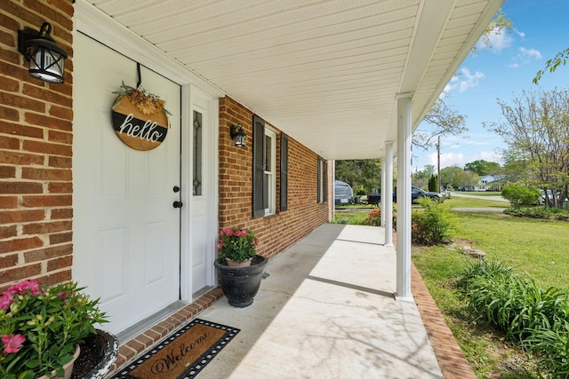 view of patio / terrace featuring a porch