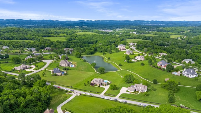 6516 Brandon Park Way, Franklin, TN 37064 - aerial view of a water and mountain view