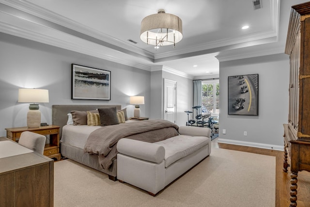 328 White Swans Xing, Brentwood, TN 37027 - bedroom featuring a raised ceiling, wood finished floors, baseboards, and visible vents