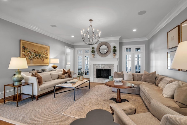 328 White Swans Xing, Brentwood, TN 37027 - living room featuring a wealth of natural light, a chandelier, and wood finished floors