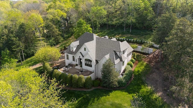 328 White Swans Xing, Brentwood, TN 37027 - drone / aerial view with a wooded view