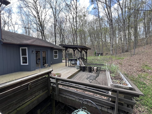 view of wooden deck
