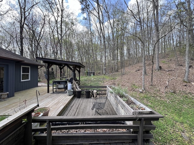 view of wooden terrace