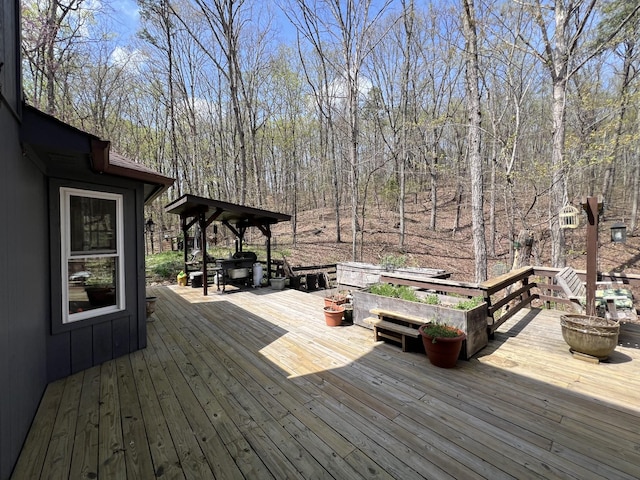 view of wooden terrace