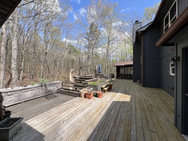 view of wooden terrace