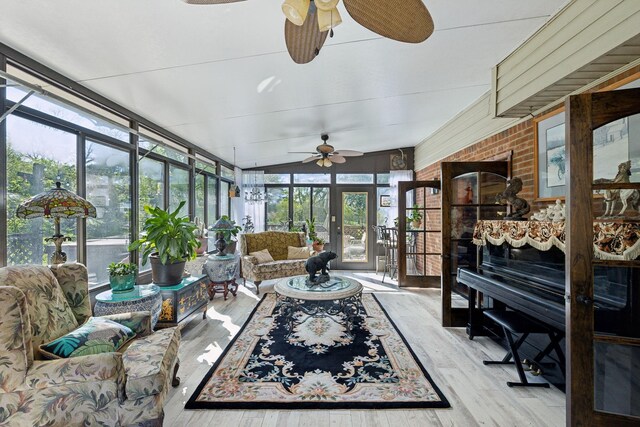 124 Timber Trail Dr, Lebanon, TN 37090 - sunroom with french doors and wood finished floors