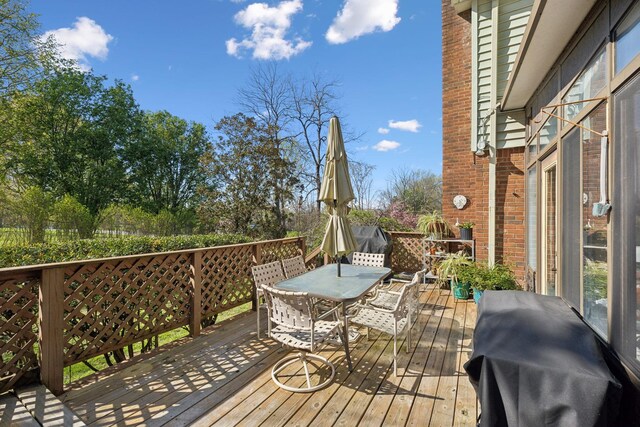 124 Timber Trail Dr, Lebanon, TN 37090 - deck featuring outdoor dining area and grilling area