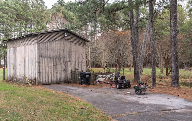 view of pole building