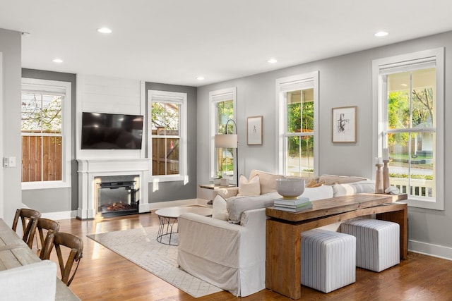 4008 Nevada Ave, Nashville, TN 37209 - living room with recessed lighting, plenty of natural light, and wood finished floors