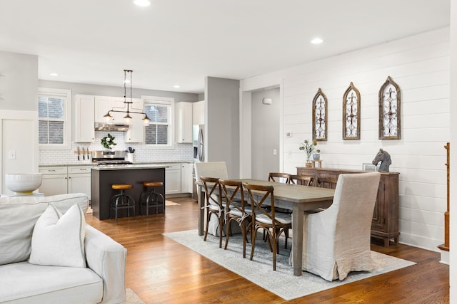 4008 Nevada Ave, Nashville, TN 37209 - dining space featuring wood finished floors and recessed lighting